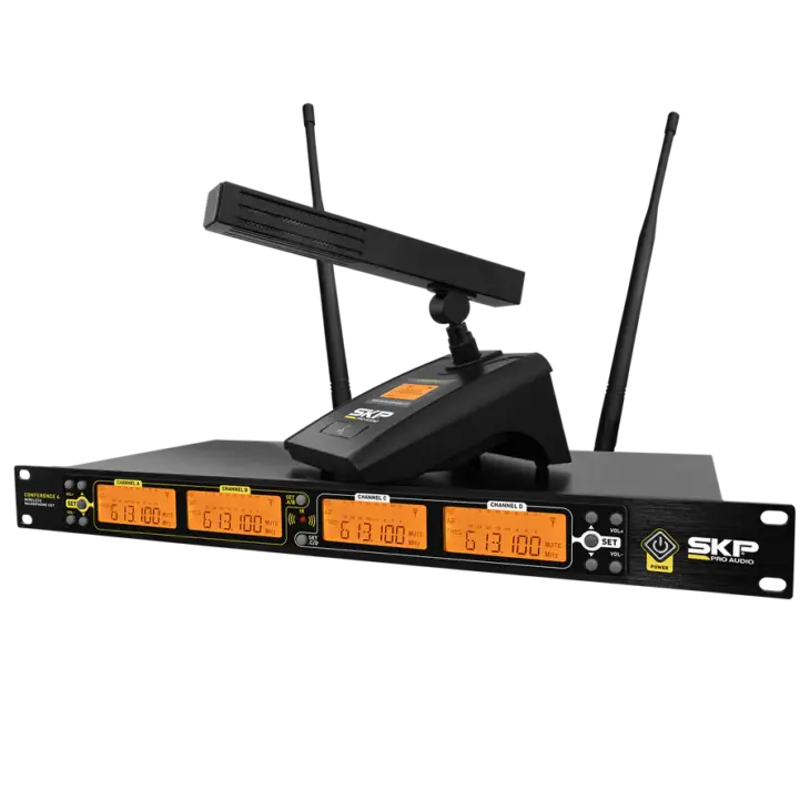 Sistema inalámbrico SPK 4 micrófonos de podio c. Accesorios