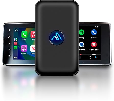 AutoSky Adaptador inalámbrico CarPlay y Android Auto 2 en 1