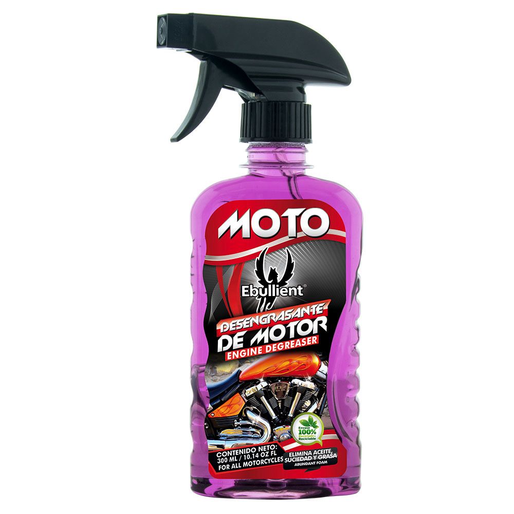 Ebullient, MOTO Desengrasante de Motor, 10 onzas