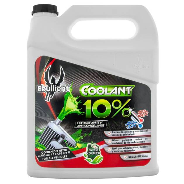 Ebullient  COOLANT 10% Refrigerante Automotriz