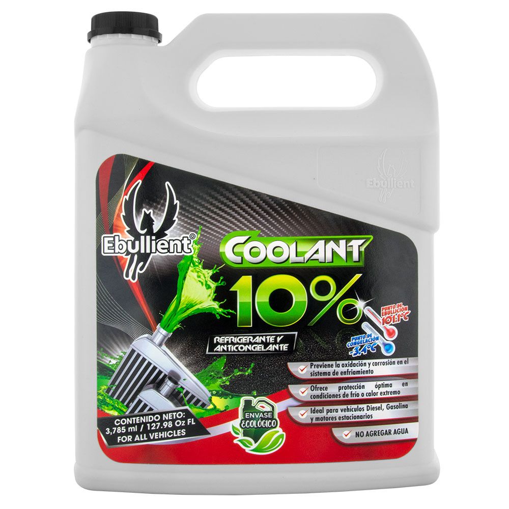 Ebullient COOLANT 10% Refrigerante Automotriz
