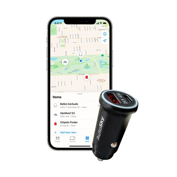 Cargador de carro con localizador