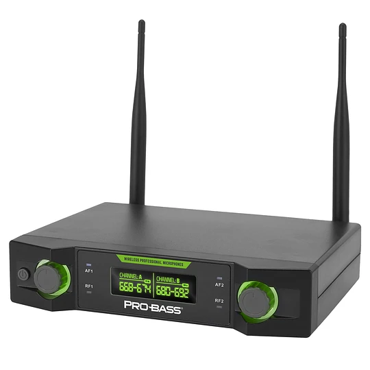 MICROFONO DOBLE INALAMBRICO PROBASS UF-224 - Image 3