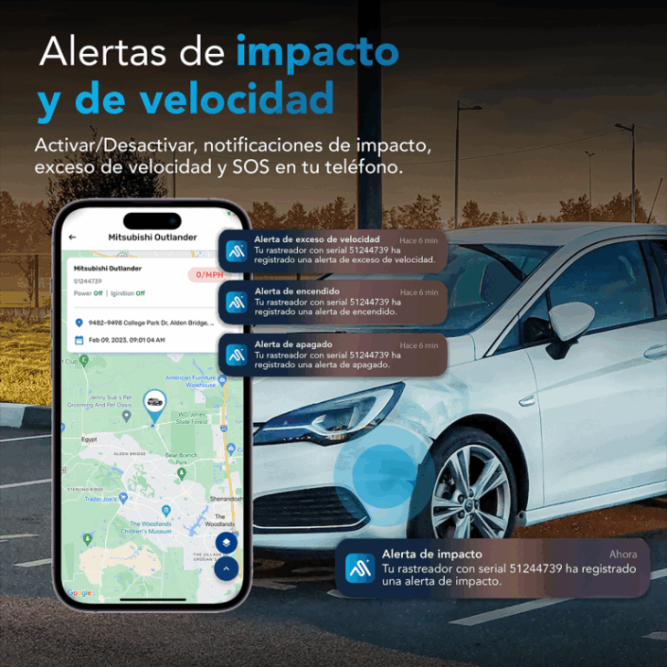AutoSky Rastreador GPS para vehículos, OBDII, 4G LTE, Modelo - AVT-210, Ubicación del vehículo, historial de viaje, alertas de conducción, GeoFence, desarrollado en EE. UU., Familia o flotas - Image 4