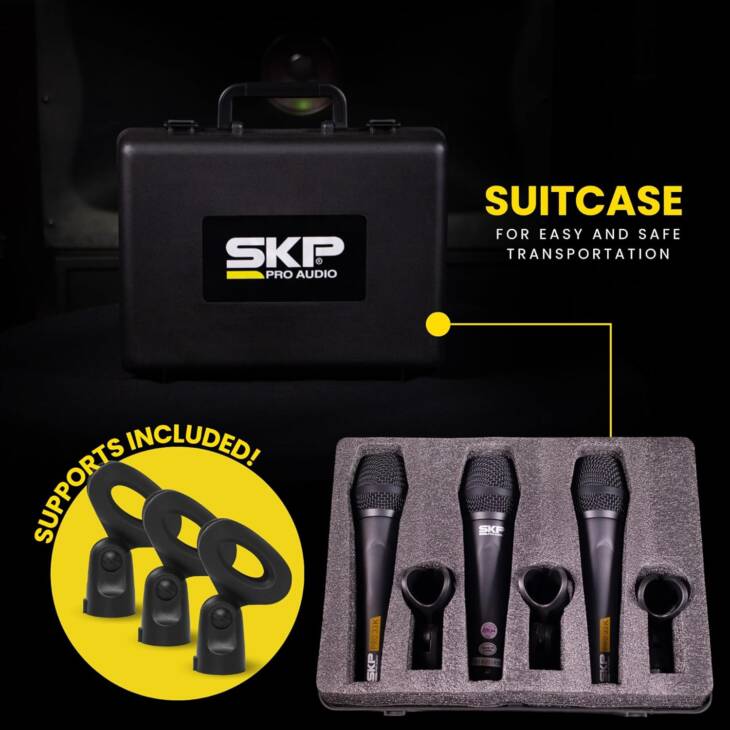 SET DE 3 MICROFONOS DINAMICOS SKP PRO 33K - Image 7