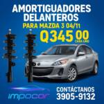 Amortiguadores delanteros para Mazda 3 2004 al 2011