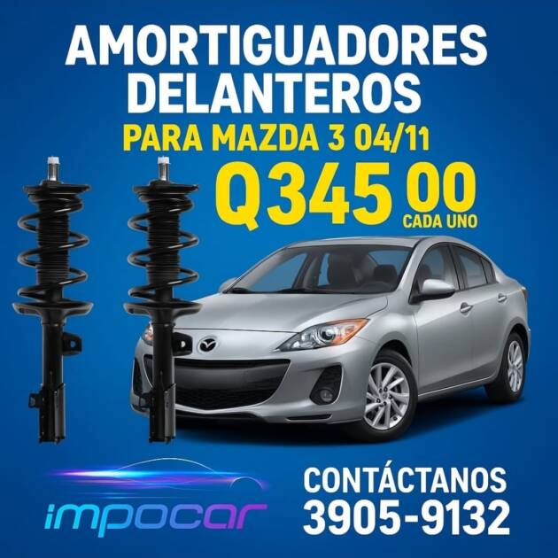 Amortiguadores delanteros para Mazda 3 2004 al 2011