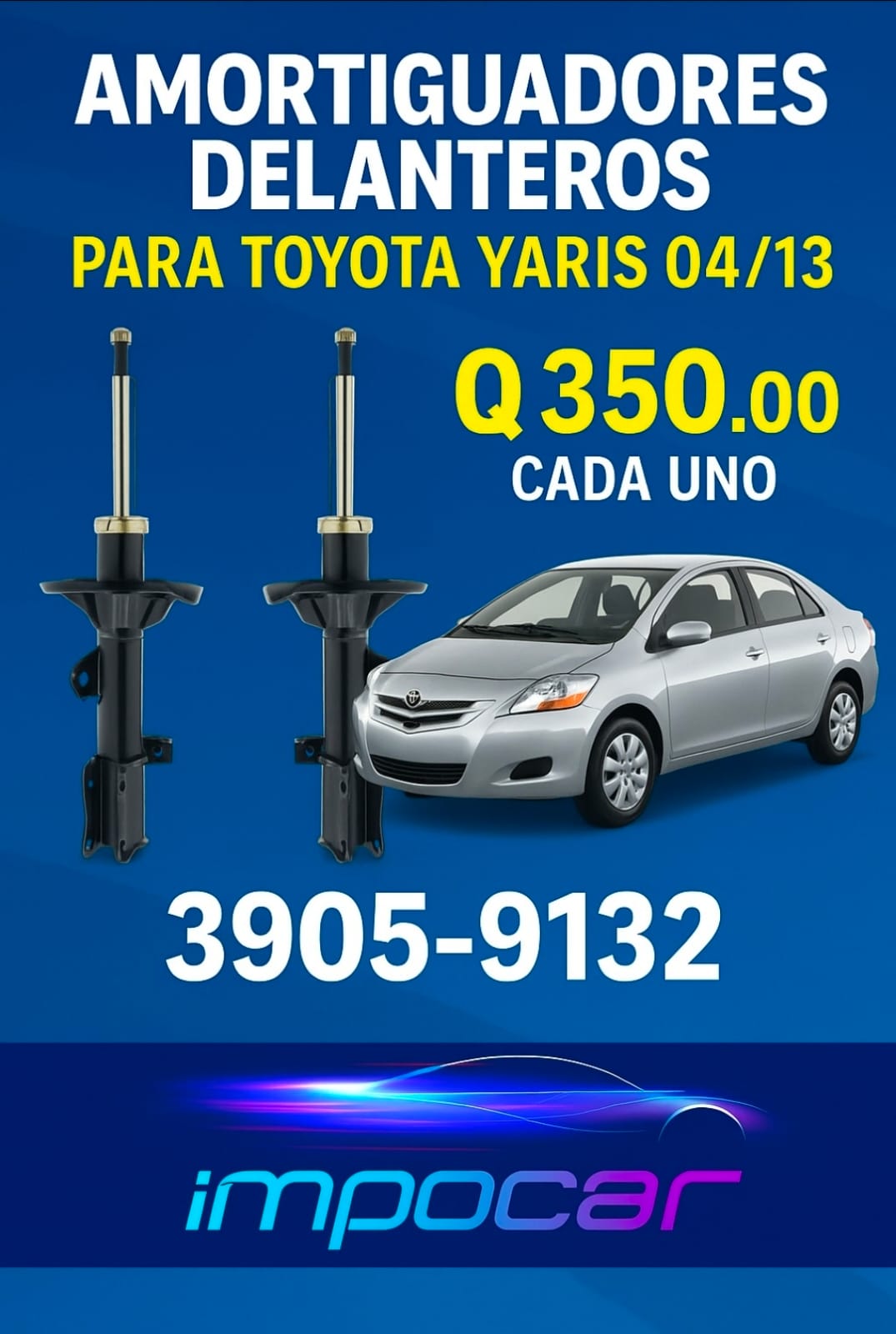Amortiguadores delanteros para Toyota Yaris 2004 al 2013